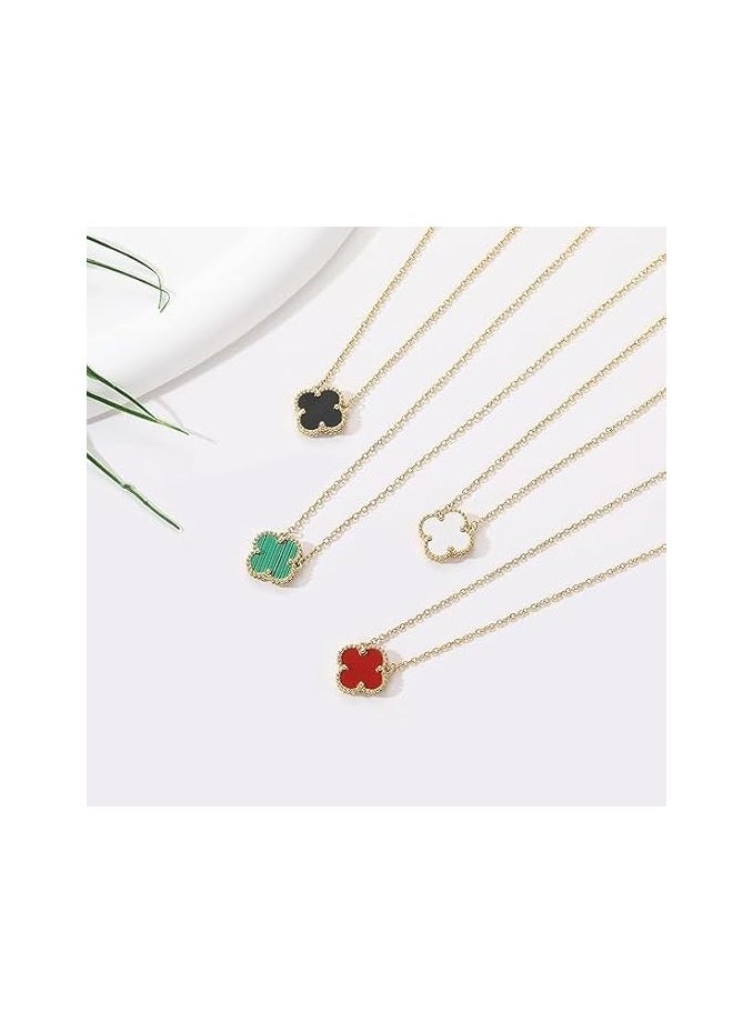 Fayrouz Jewellery - Clover Pendant Necklace for Women, 18K Gold Plated Stainless Steel, Four Leaf Clover Necklace, Simple Design - Image 1