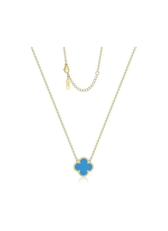 Fayrouz Jewellery - Clover Pendant Necklace for Women, 18K Gold Plated Stainless Steel, Four Leaf Clover Necklace, Simple Design - Image 1