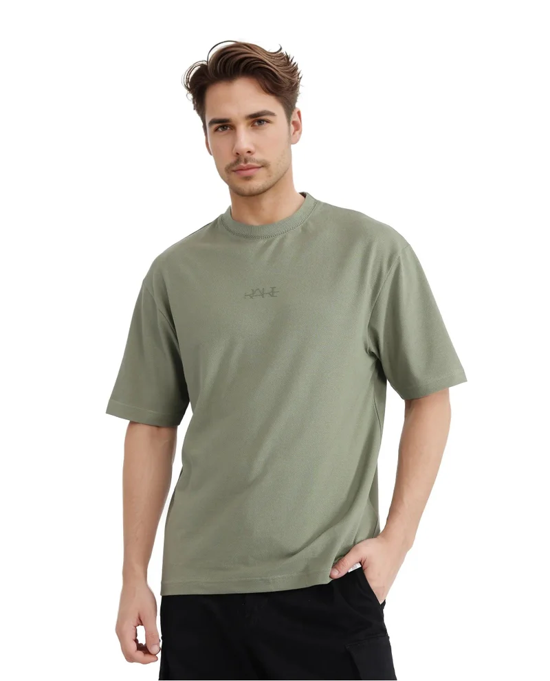 Rare Rabbit Men's Solid Oversized T-Shirt