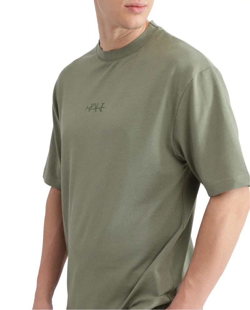 Rare Rabbit Men's Solid Oversized T-Shirt