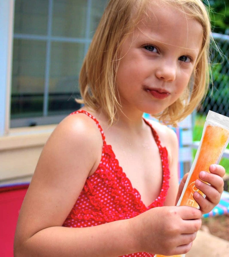 FUNI 100 Disposable Ice Popsicle Mold Bags| BPA Free Freezer Tubes With Zip Seals | For Healthy Snacks, Yogurt Sticks, Juice & Fruit Smoothies, Ice Candy Pops| Comes With A Funnel (8x2") - Image 3
