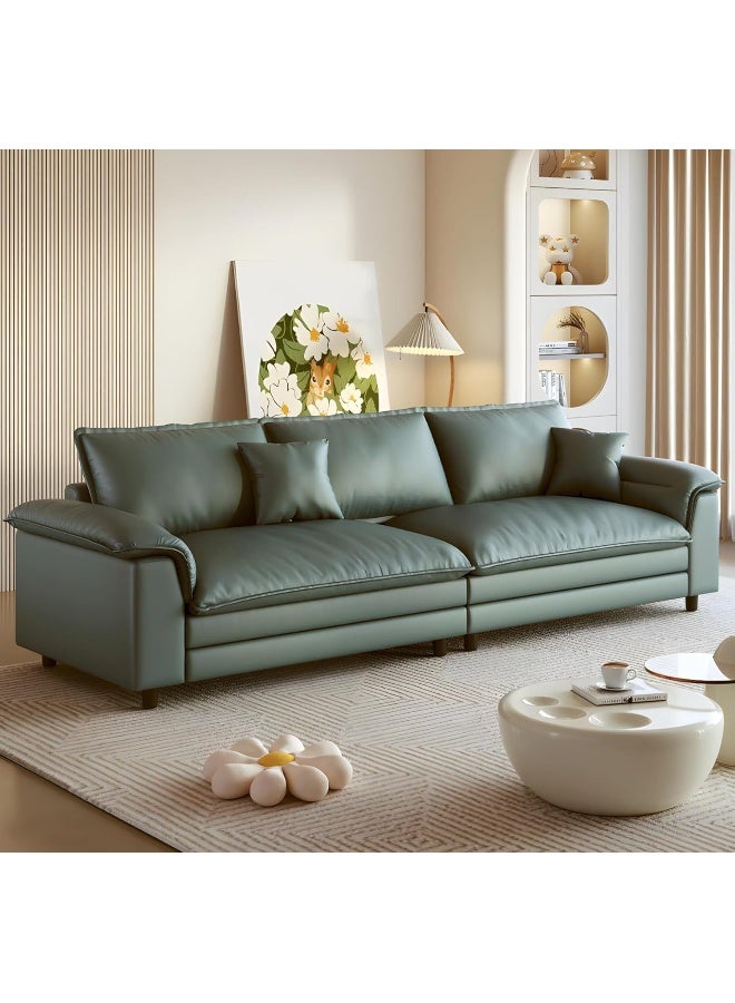 Comfynest Comfynest Contemporary Tech Cloth Sofa with Pillow Top Arm and Removable Cushions 