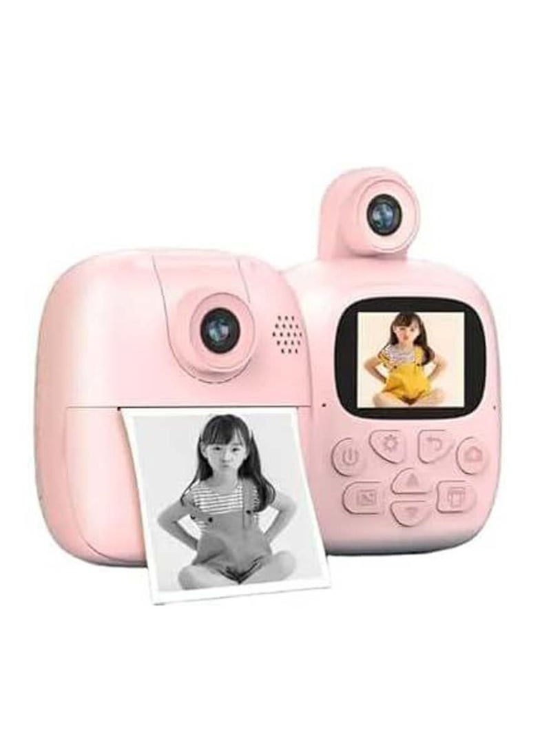 Generic Instant Print Camera For Kids Inkless Print Camera For Kids With Print Paper Photo Printer Camera For Kids 24m Pixel 2" Screen Mp3 Player Video Recording 32gb Card Supported  - Image 1