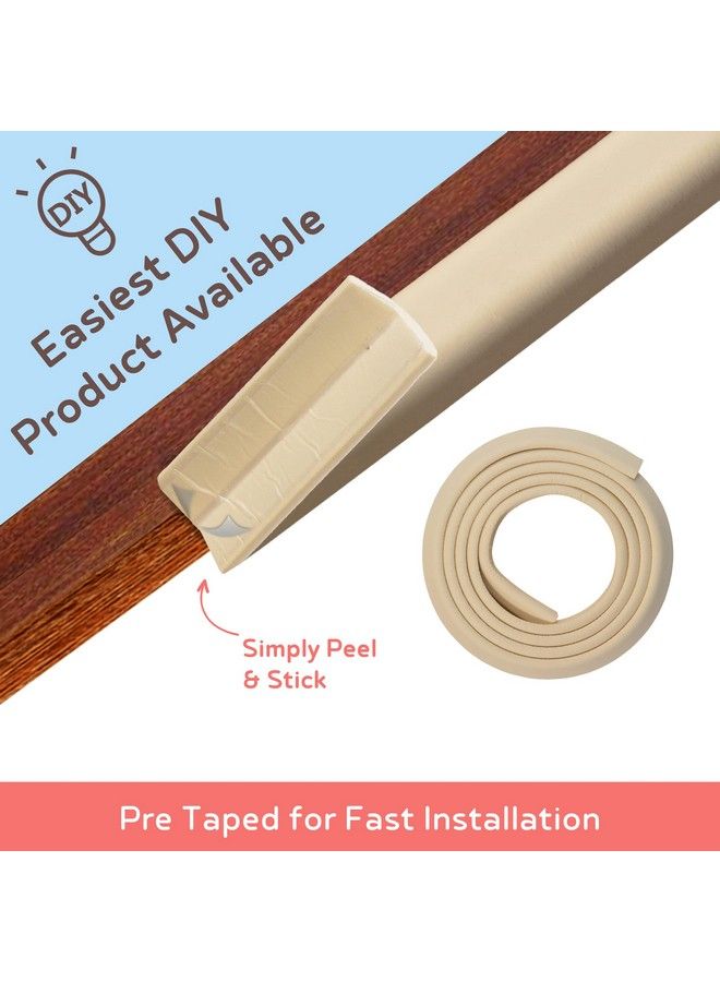 BABYSAFEHOUSE Child Proofing Pre Taped Edge Guard Strip (6.5Ftpack Of 1) For Sharp Edges Of Furniture & Corners (Beige Color) - Image 3