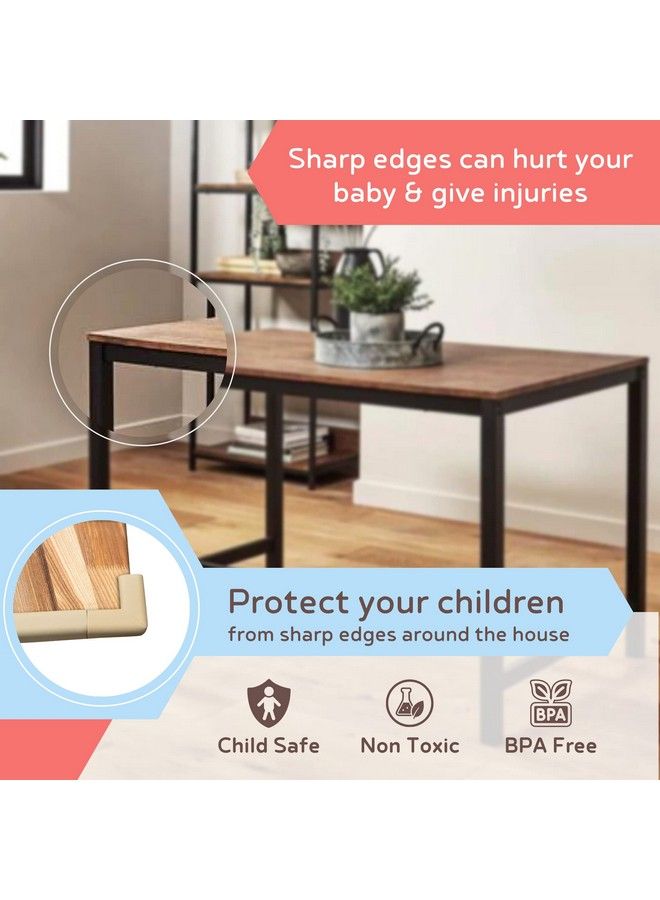 BABYSAFEHOUSE Child Proofing Pre Taped Edge Guard Strip (6.5Ftpack Of 1) For Sharp Edges Of Furniture & Corners (Beige Color) - Image 4