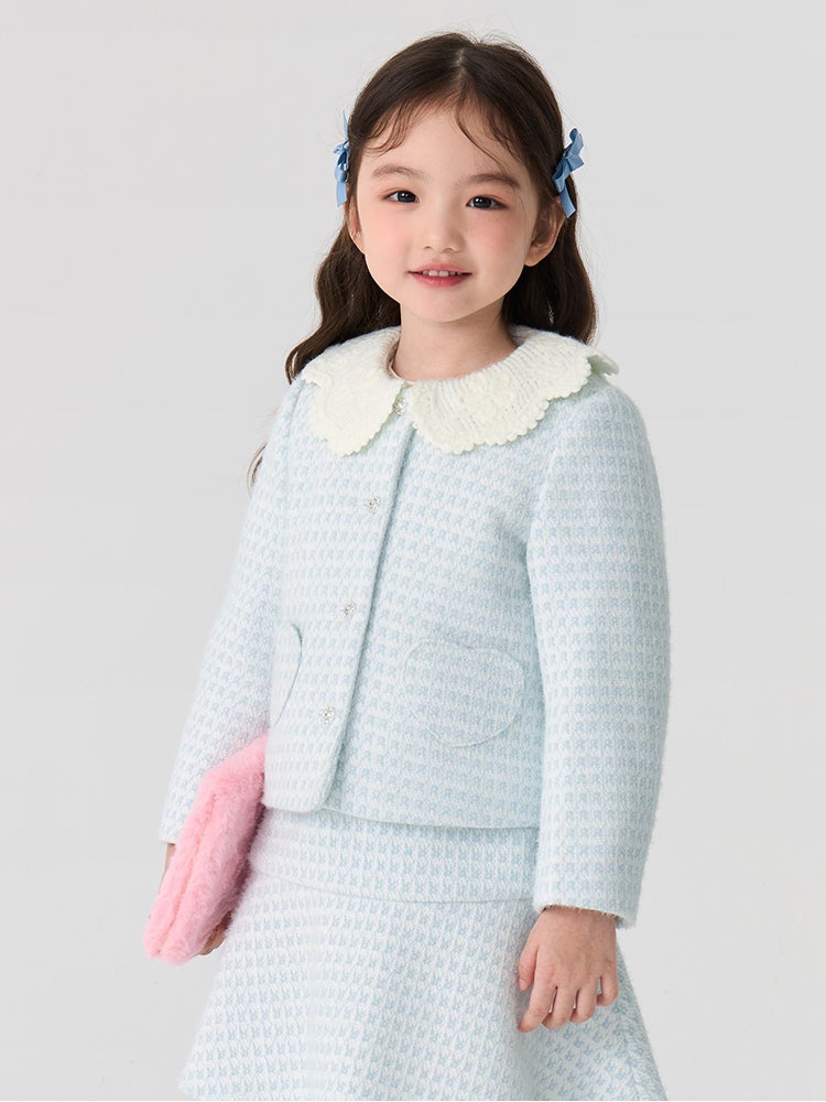بالابالا جاكيت بنقشة تويد للبنات - Image 2
