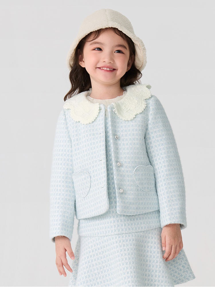 بالابالا جاكيت بنقشة تويد للبنات - Image 1