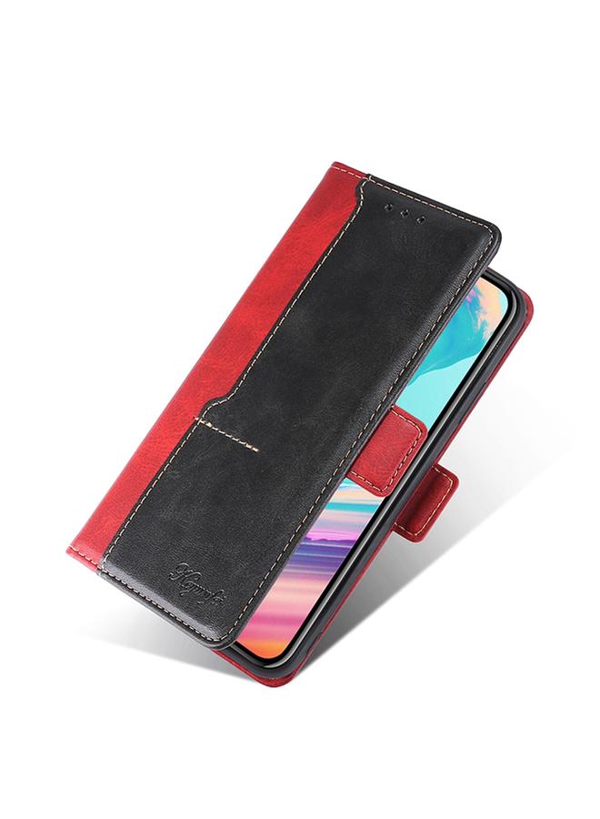 S-TOP Case For Motorola Moto E13 4G Contrast Color Side Buckle Leather Phone Case - Image 5