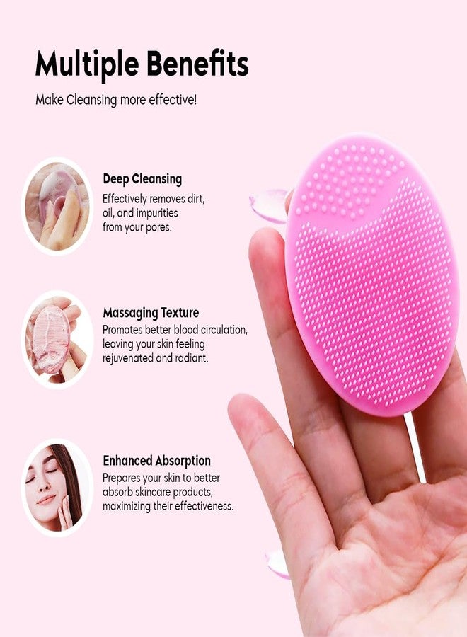 Gleva Silicone Face Scrubber, Manual Cleansing Brushes for Blackheads, Exfoliating Face Wash Brush, Deep Cleaning & Massage Tool for Skincare, Compact & Travel-Friendly Facial Scrubber - Image 3