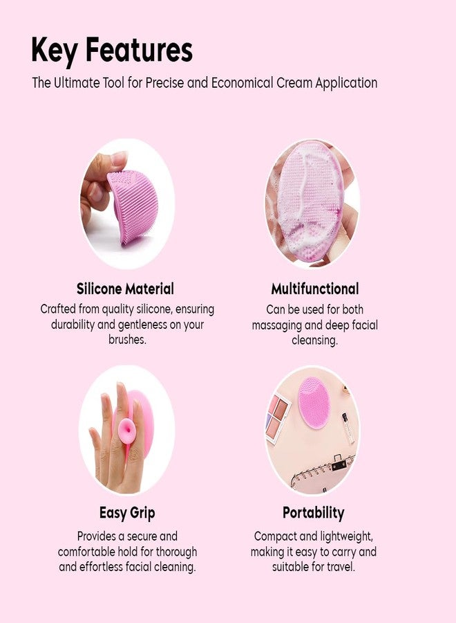 Gleva Silicone Face Scrubber, Manual Cleansing Brushes for Blackheads, Exfoliating Face Wash Brush, Deep Cleaning & Massage Tool for Skincare, Compact & Travel-Friendly Facial Scrubber - Image 4