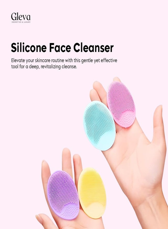 Gleva Silicone Face Scrubber, Manual Cleansing Brushes for Blackheads, Exfoliating Face Wash Brush, Deep Cleaning & Massage Tool for Skincare, Compact & Travel-Friendly Facial Scrubber - Image 2