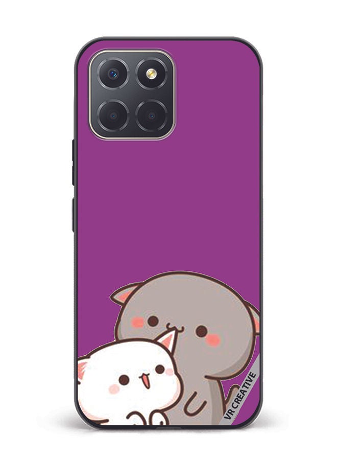 VR CREATIVE Protective Case Cover For Honor X6 Two Cute Cats Design Multicolour - Image 1