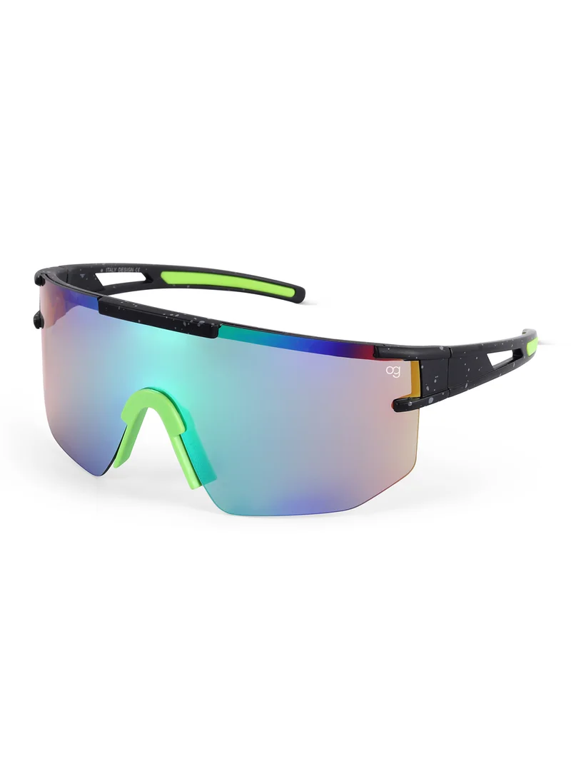 ووجلز Unisex Uv-Protected Green Sports Sunglasses