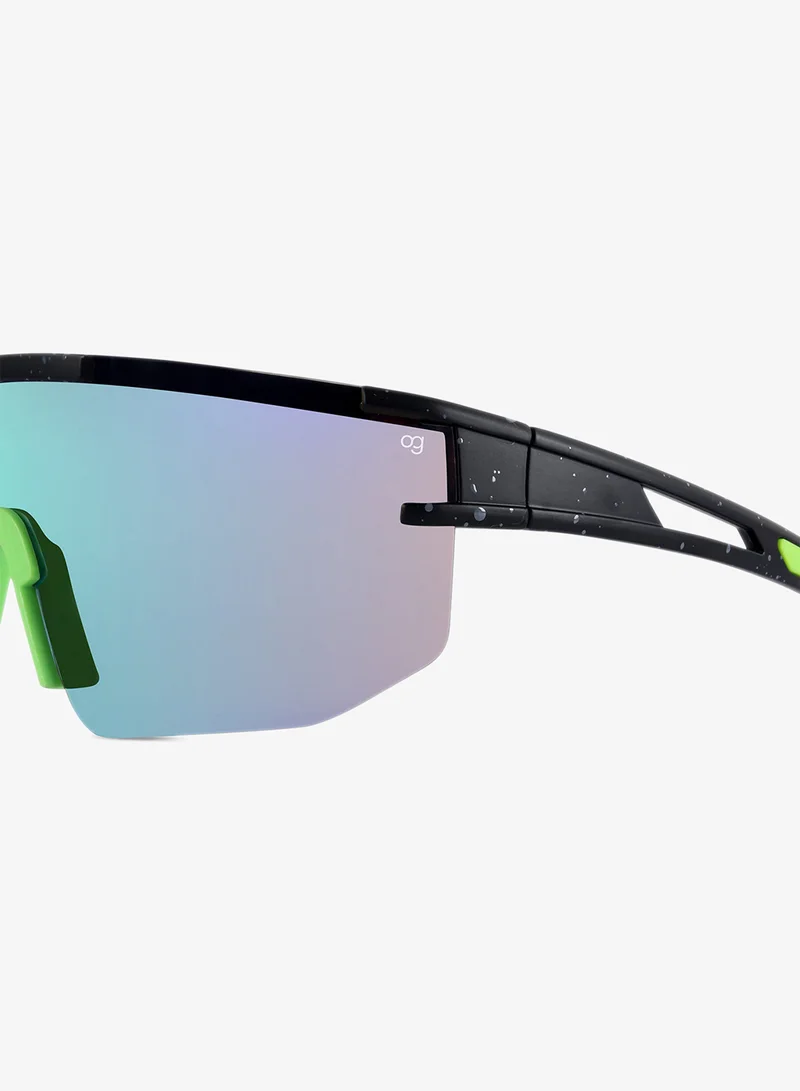 ووجلز Unisex Uv-Protected Green Sports Sunglasses
