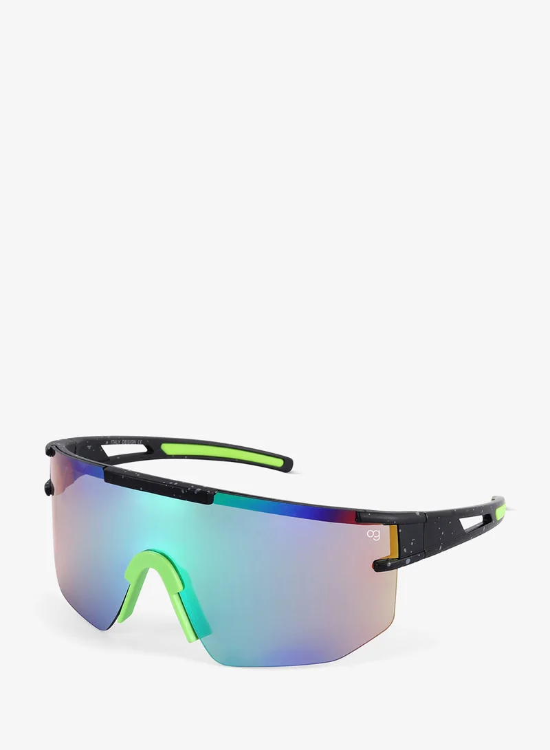 ووجلز Unisex Uv-Protected Green Sports Sunglasses