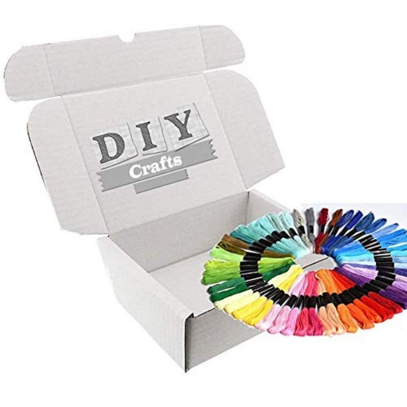 DIY Crafts Pack Of 50 Pcs Black Extra Embroidery Floss Rainbow Color Skeins Per Pack Cross Stitch Threads Friendship Bracelets Floss Crafts Floss Skei Pack Of 50 Pcs Black Extra - Image 4