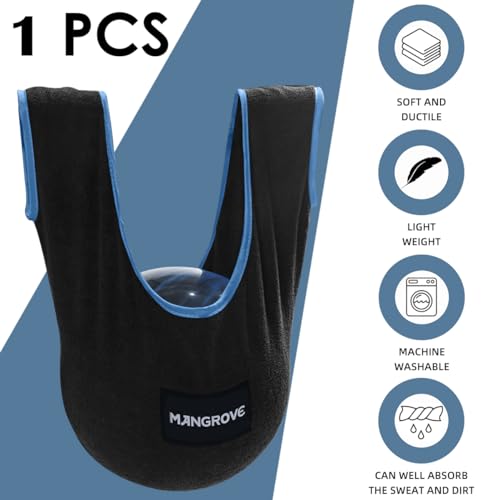 Mangrove Bowling Ball Polisher, Microfiber Bowling Towel See-Saw for Bowlers, Large Washable Bowling Shammy Seesaw, Ball Cleaner Holder Bag (Black) - Image 2