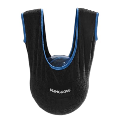Mangrove Bowling Ball Polisher, Microfiber Bowling Towel See-Saw for Bowlers, Large Washable Bowling Shammy Seesaw, Ball Cleaner Holder Bag (Black) - Image 1