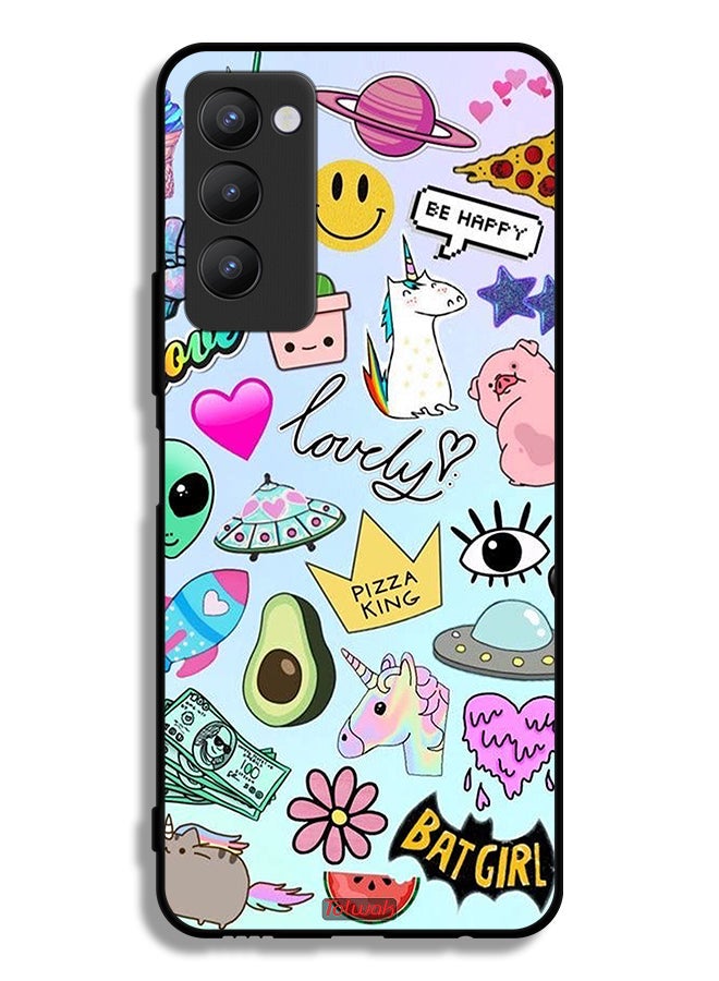 Tolwak Tecno Camon 18P Protective Case Cover Lovely Stickers - Image 2