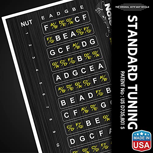 Note Knowledge Guitar Fretboard Note Map Decals/Stickers for learning and Practicing Notes, Chords and Scales on Electric and Acoustic Guitar - Image 4