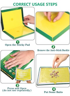 Arabest 6Pcs Mouse Rat Strong Adhesive Sticky Glue Traps Powerful Non-Toxic Easy To Set Disposable Mice Catcher Pad  - Image 2