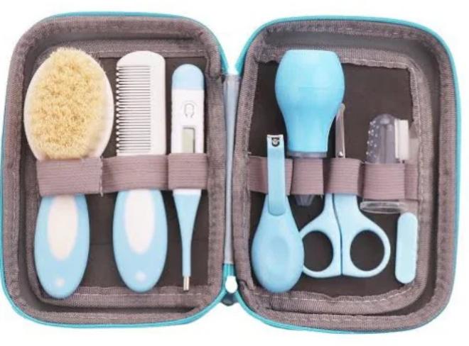 Chicco Complete Baby Care Set - Newborn Essentials in Blue (8 Pieces) - Image 1