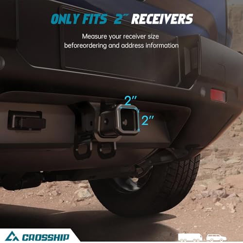 CROSSHIP Adjustable Trailer Hitch Ball Mount for 2″ Receiver – Heavy Duty Tow Hitch with Dual 2″ & 2-5/16″ Balls, Height Adjustable for Trucks, RVs, Campers & Trailers (Up to 26,000lbs GTW) - CROSSHIP - Image 3