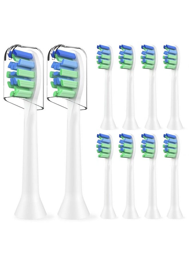 Mcuy - Replacement Brush Heads Compatible with 7am2m AM101/AM105 Sonic Electric Toothbrush - Medium Bristles Toothbrush Refills Compatible with 7am 2m, 10 Count, White - Image 1