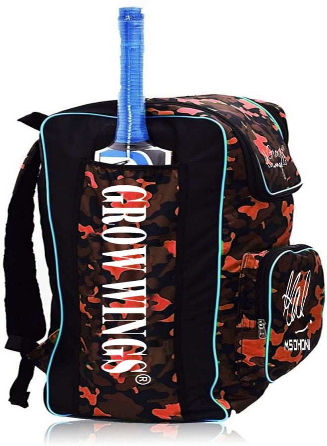 Grow wings Duffle Backpack Cricket Kit Bag for Player Large Professional Cricket Kit Bag-Sports with Bat Pocket (Red) - Image 1