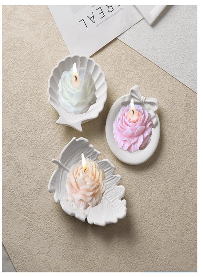 Jeucilay Peony Candles Gifts for Women, Soy Wax Aromatherapy Candle, Room Decor Cute Flower Shaped Scented Candles (White+Pink) - Image 5