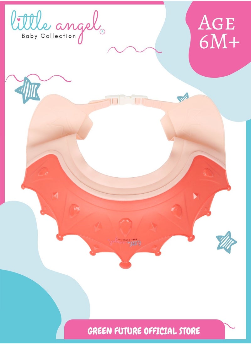 Little Angel Baby Adjustable Shower Cap for Hair Washing – Soft Silicone Bath Visor for Toddlers, Protects Eyes & Ears, Comfortable Fit - Blue  - Image 1