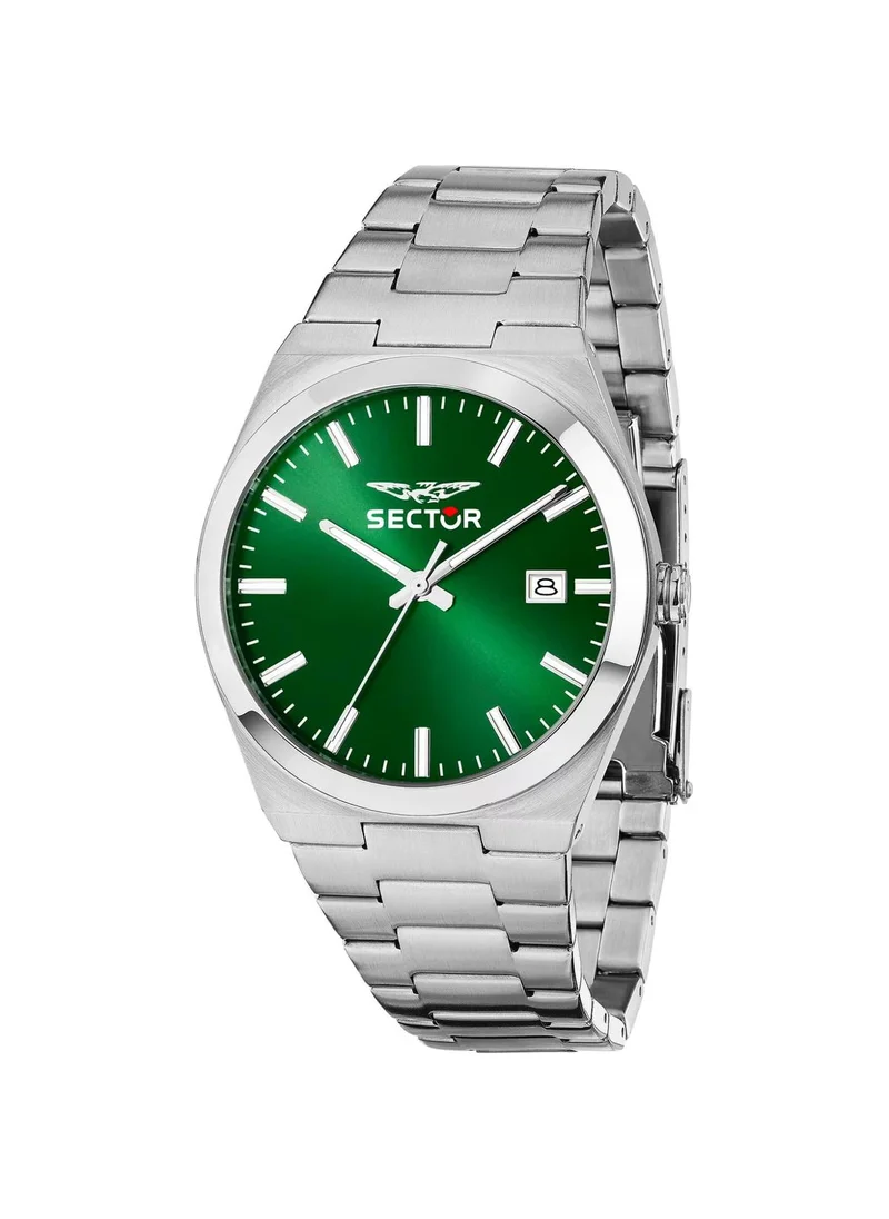 Sector C300 Men's Analog Watch - Green Dial, 40mm Metal Case, Metallic Stainless Steel Bracelet, Quartz, 50M Water Resistant - R3253301002