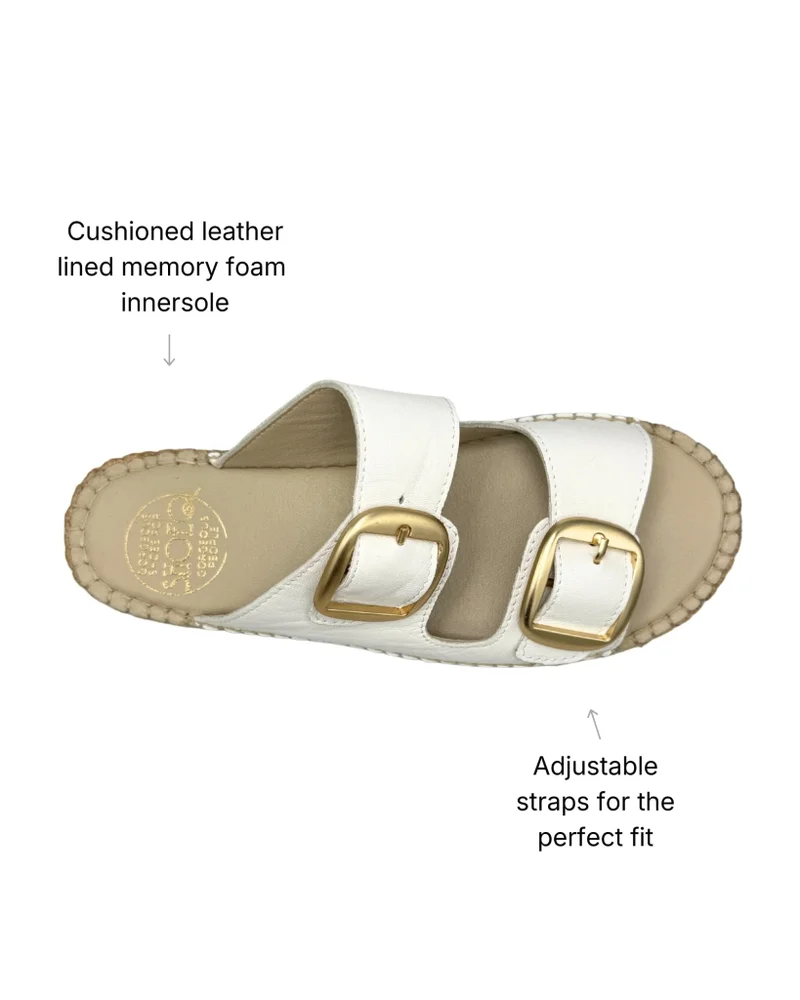 Shoeq White Urban Espadrille Slide for Women | Best Price UAE