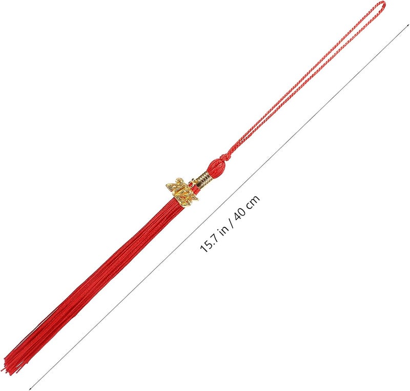 GALPADA 4pcs Graduation Cap Tassels 2025 Red Graduation Hat Accessories for Ceremony Decorations - Image 2
