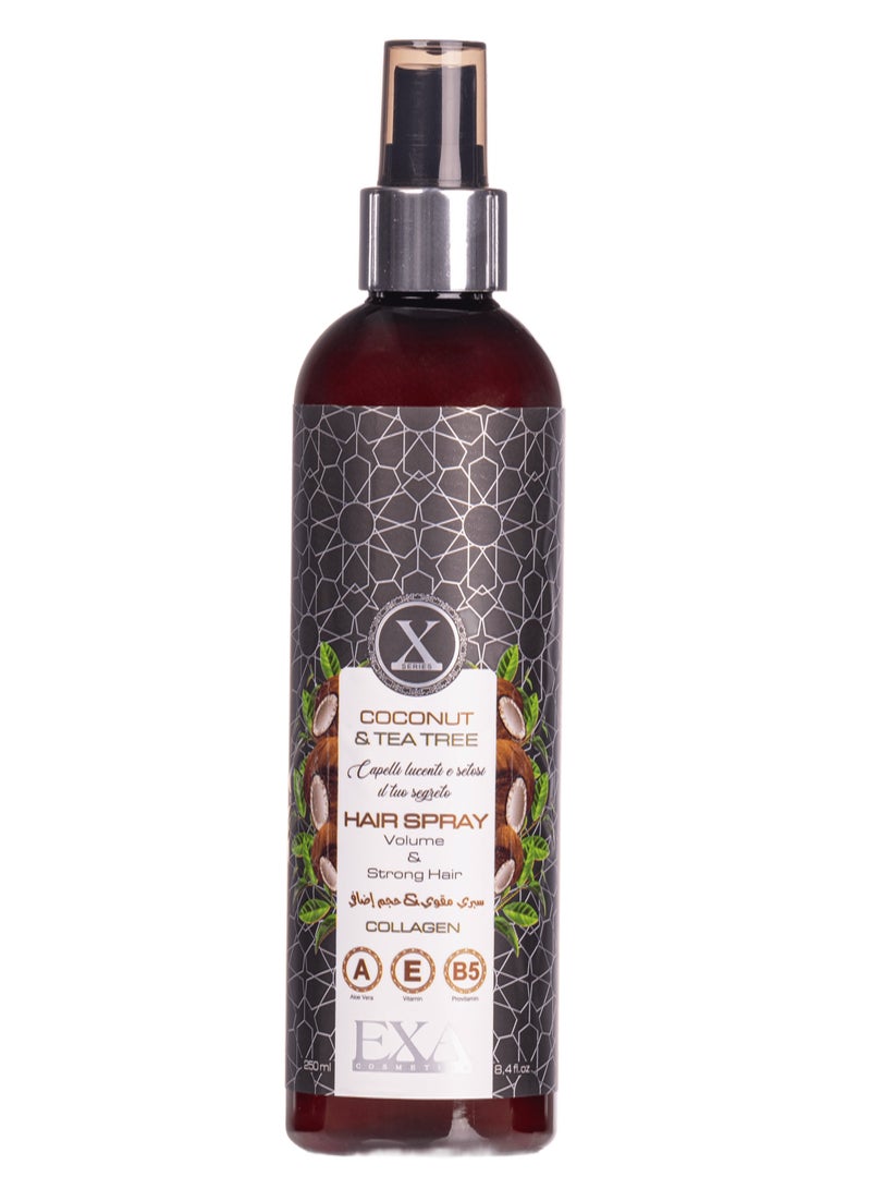 إكسا بخاخ شعر جوز الهند وشجرة الشاي لشعر كثيف وقوي 250 مل