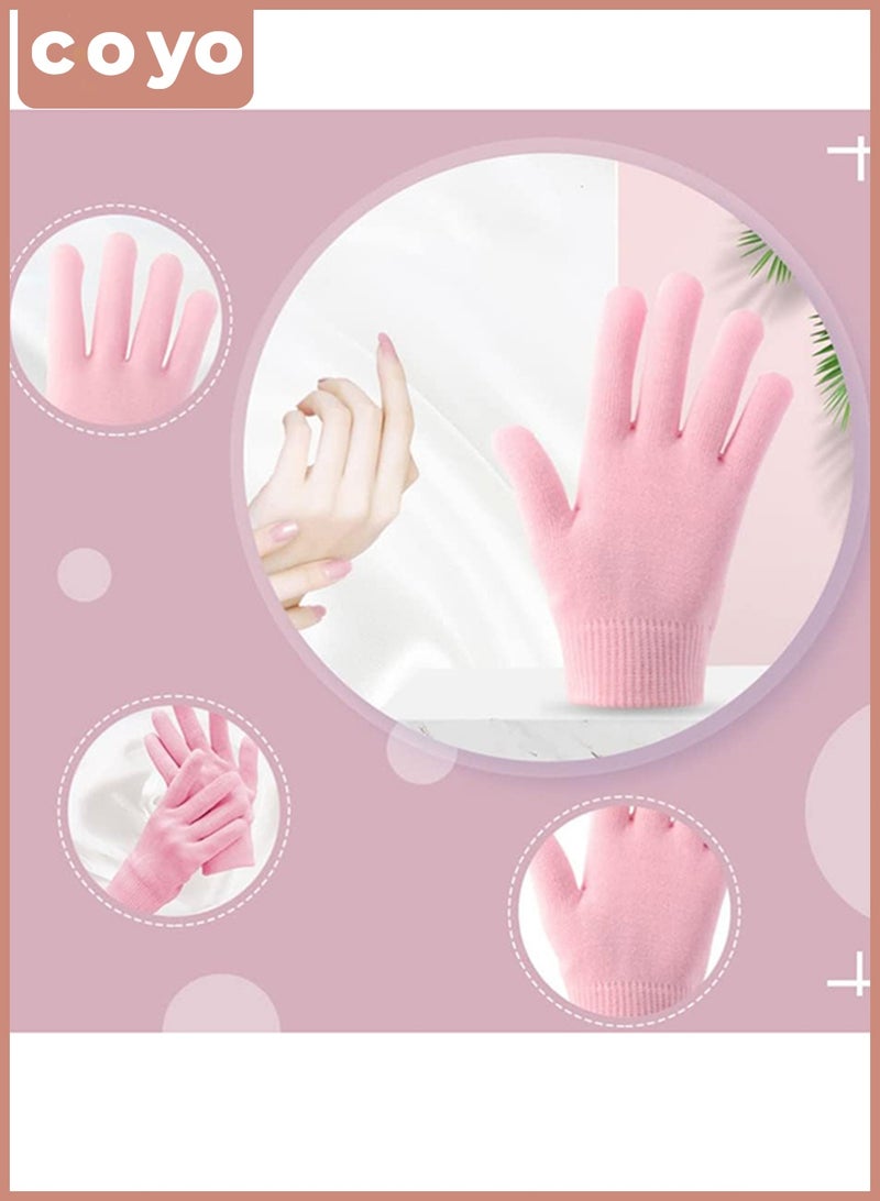 COYO Gloves and Socks, Gel Spa Moisturizing Therapy Socks ＆ Gloves, Soften Repairing Dry ed, Hands Feet Skin , Effective in Repair Dry and Chapped Hands and Feet Skin - Image 4
