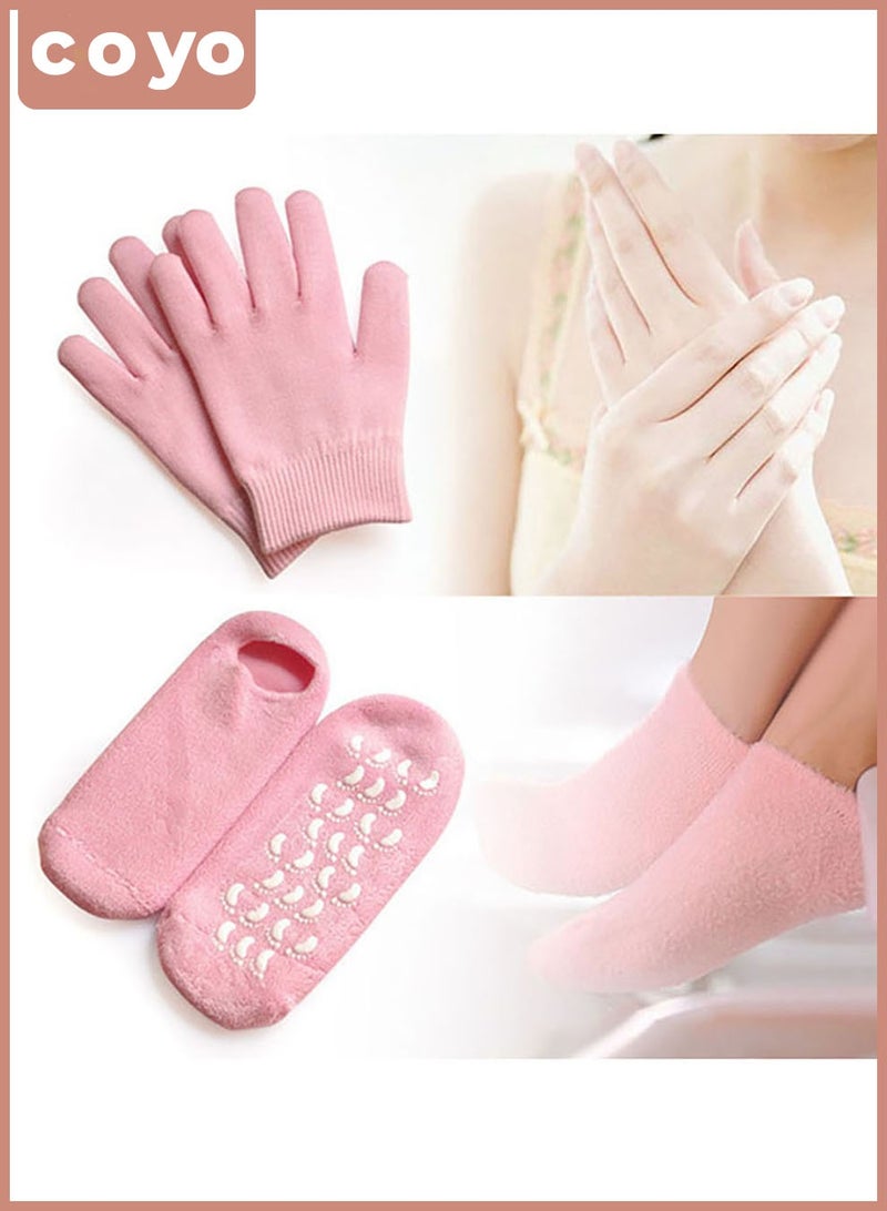 COYO Gloves and Socks, Gel Spa Moisturizing Therapy Socks ＆ Gloves, Soften Repairing Dry ed, Hands Feet Skin , Effective in Repair Dry and Chapped Hands and Feet Skin - Image 2