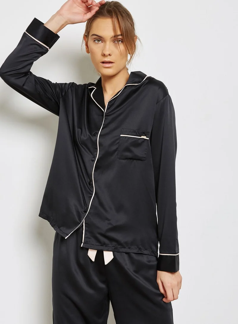 BLUEBELLA Claudia Contrast Tie Waist Pyjama Set
