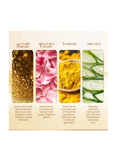 VLCC VLCC Gold Facial Kit, Bright & Glowing Skin - 60g and VLCC Insta Glow Gold Bleach - 30g | For Instant Fairness & Glowing Skin with Gold, and Turmeric  - Image 4