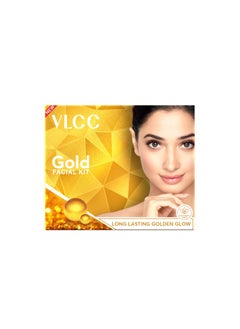 VLCC VLCC Gold Facial Kit, Bright & Glowing Skin - 60g and VLCC Insta Glow Gold Bleach - 30g | For Instant Fairness & Glowing Skin with Gold, and Turmeric  - Image 2