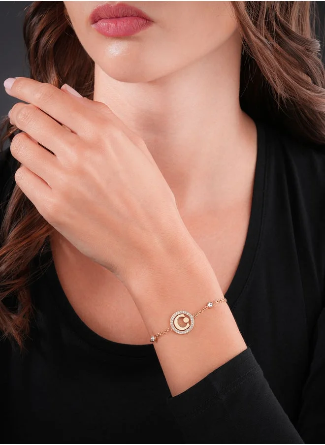 CERRUTI 1881 Marque Bracelet, Iconic 'C' Charm with Mother of Pearl and Crystal Accents