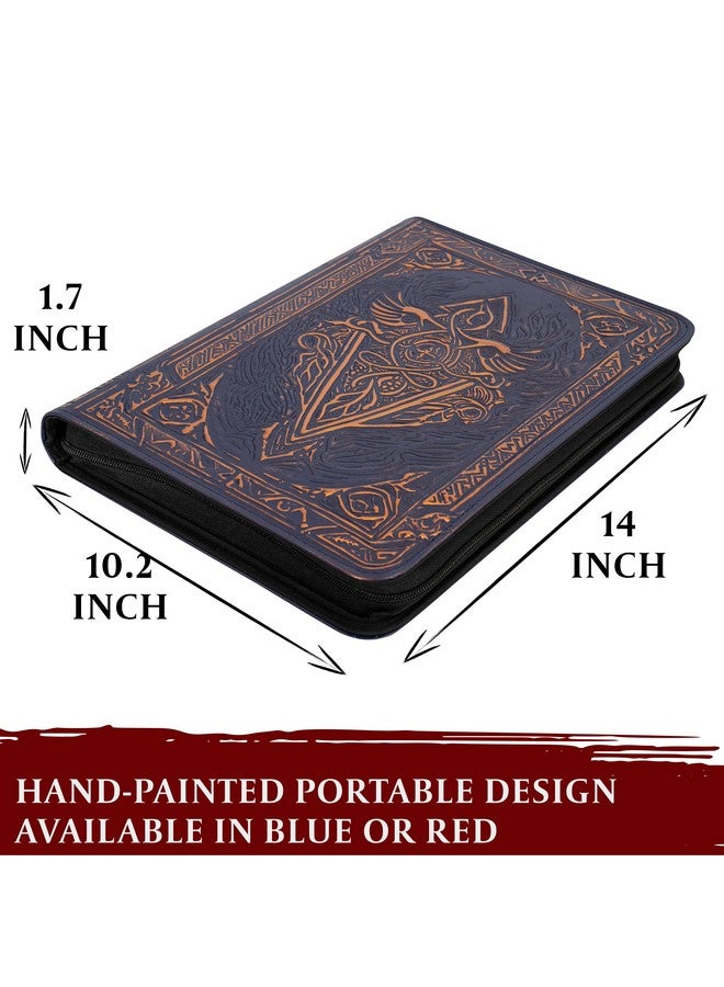 lynx حافظة بطاقات التداول - ألبوم 9 جيوب بسحاب - 360 مجلد تحميل جانبي لألعاب بطاقات التداول - جلد PU ثلاثي الأبعاد - لألعاب بطاقات MTG و Disney Lorcana و Magic The Gathering و Pokemon - هدية ملحقات الكتب - أزرق - Image 3