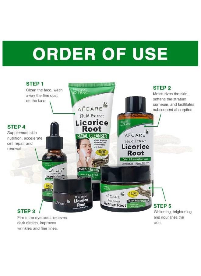 AFCARE licorice root extra brightening skin care set  - Image 4