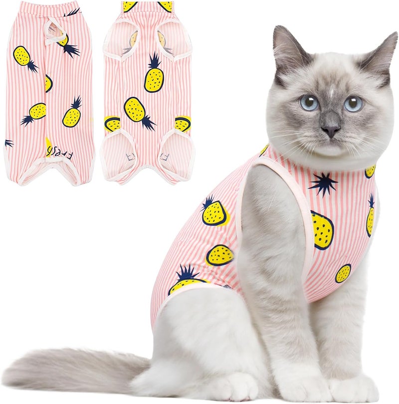 Coppthinktu Cat Recovery Suit Female Cats Onesie for Cats, Breathable Cat Surgery Suit for Surgical Abdominal Wounds Skin Diseases, Cute Kitten Spay Recovery Suit E-Collar Alternative Anti Licking - Image 1