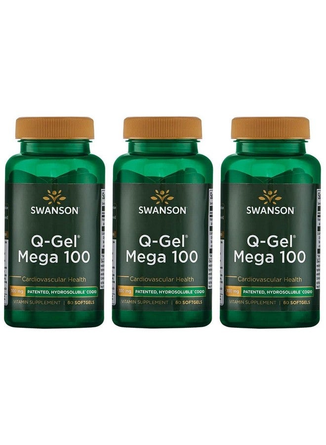 Swanson Q-Gel Mega 100 100 Milligrams 60 Sgels (3 Pack) - Image 1