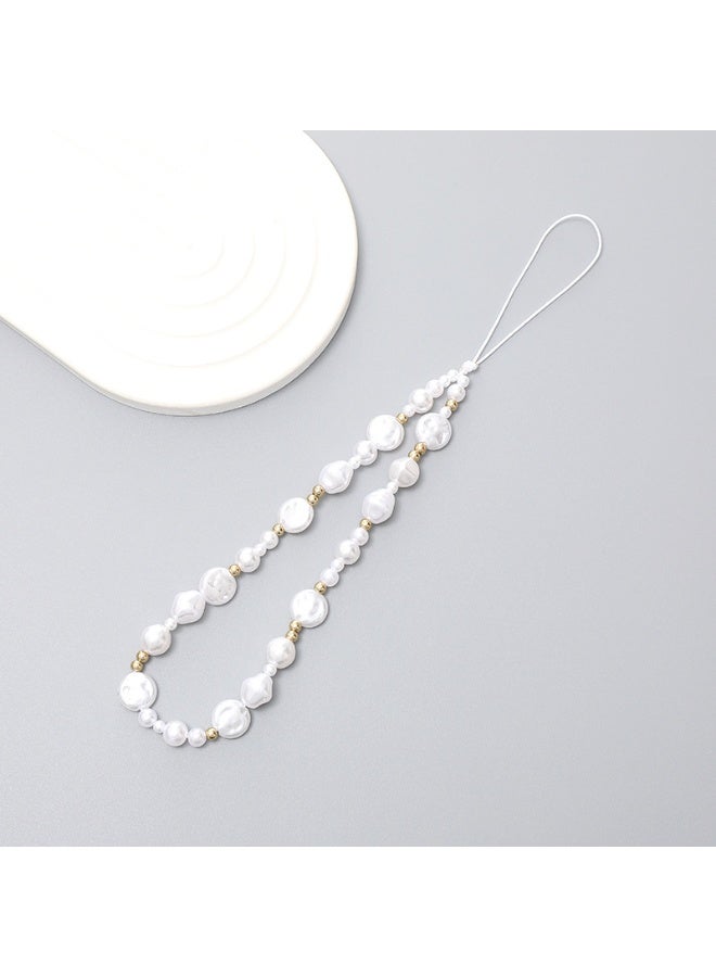 NIBEMINENT Phone Charm/ Chain Strap for Women Girls, Special Pearls Cell Phone Case Lanyard Wrist Strap  - Image 1