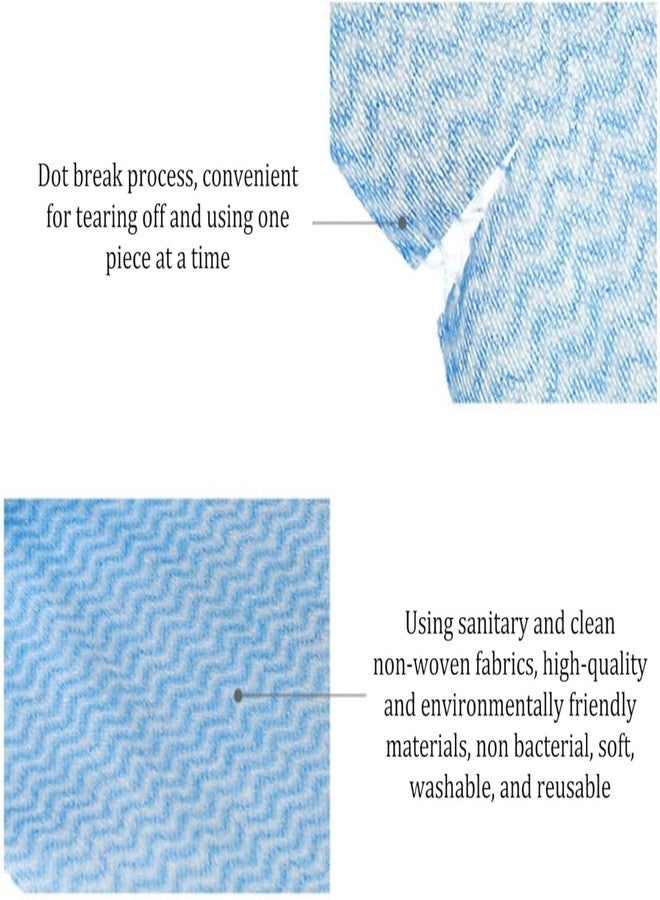 MDN Mist Non-Woven Disposable & Reusable Kitchen Towels - Multi-Purpose Cleaning Cloths, Washable Towel Roll with 80 Pulls, Ideal for Dishwashing, Household, Office, and General Cleaning, Blue Color. - Image 4