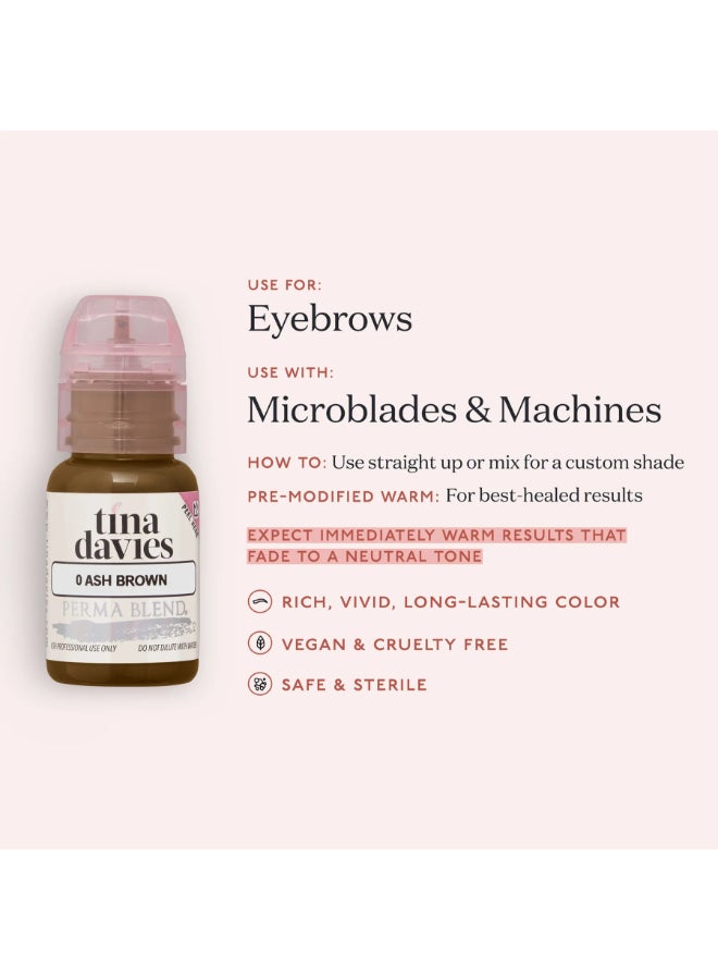 Tina Davies Ink Brow Pigments Ash Brown  Unleash Your Creativity With High-Quality, Bold Pigments For Stunning Brows 15Ml