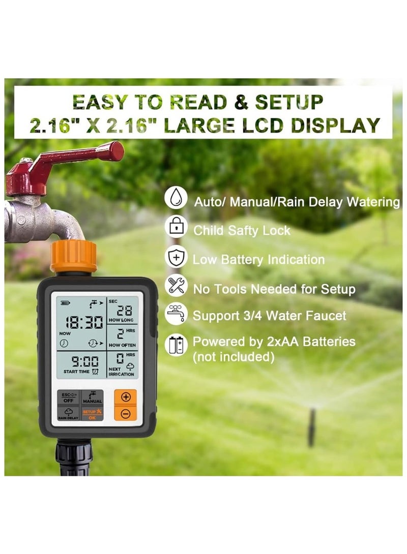 TEGRILO Outdoor Water Timer Sprinkler Timer Automatic Watering Timer for Garden Outdoor Garden Sprinkler Waterproof Automatic Irrigation System Time - Image 4
