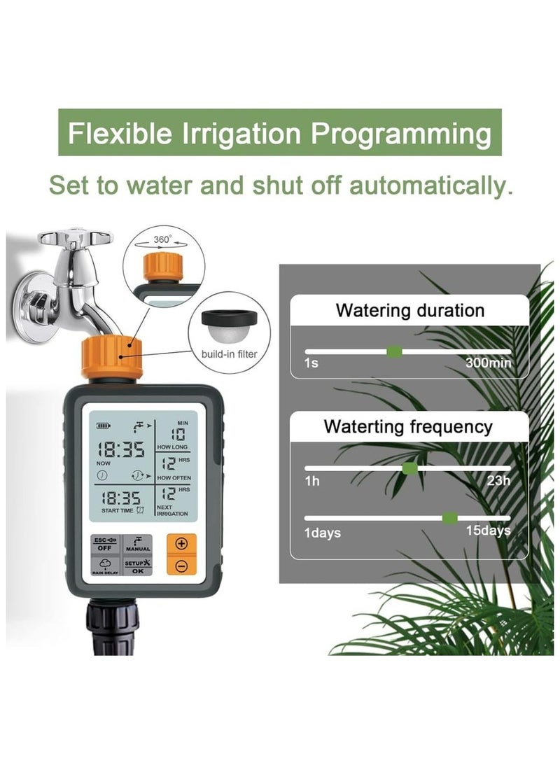TEGRILO Outdoor Water Timer Sprinkler Timer Automatic Watering Timer for Garden Outdoor Garden Sprinkler Waterproof Automatic Irrigation System Time - Image 5